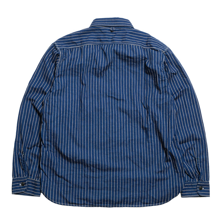 BURGUS PLUS - Beta Chambray Work Shirt - Wabash Stripe - HBP-300CHB-WP