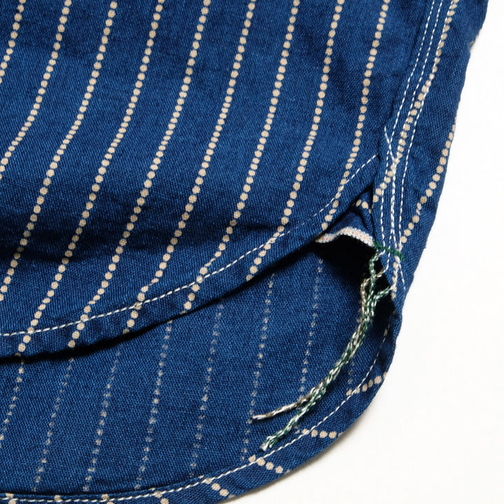 BURGUS PLUS - Beta Chambray Work Shirt - Wabash Stripe - HBP-300CHB-WP