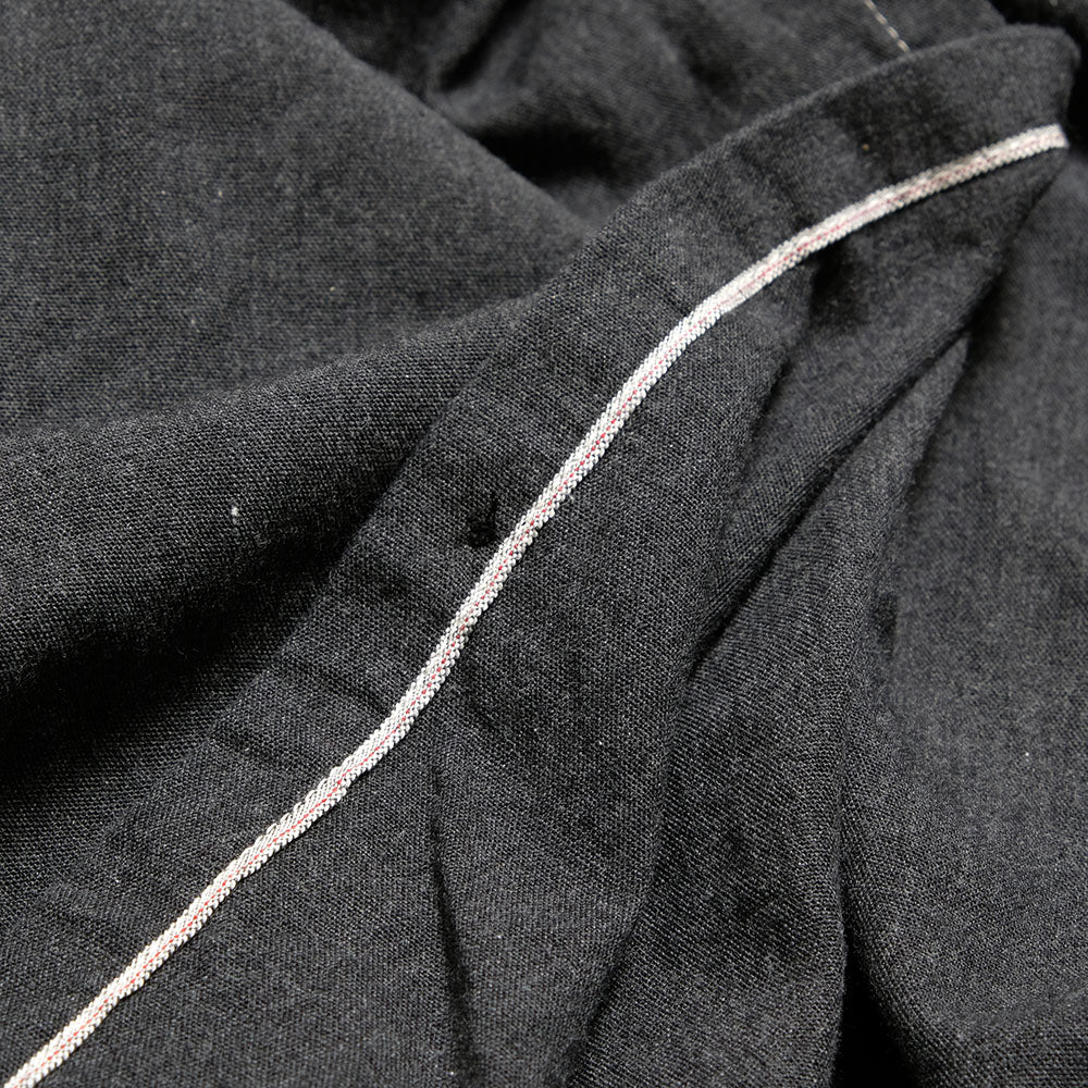 BURGUS PLUS - Solid-Color Chambray Work Shirt Wide Silhouette - Heather Gray - HBP-300CHBWD