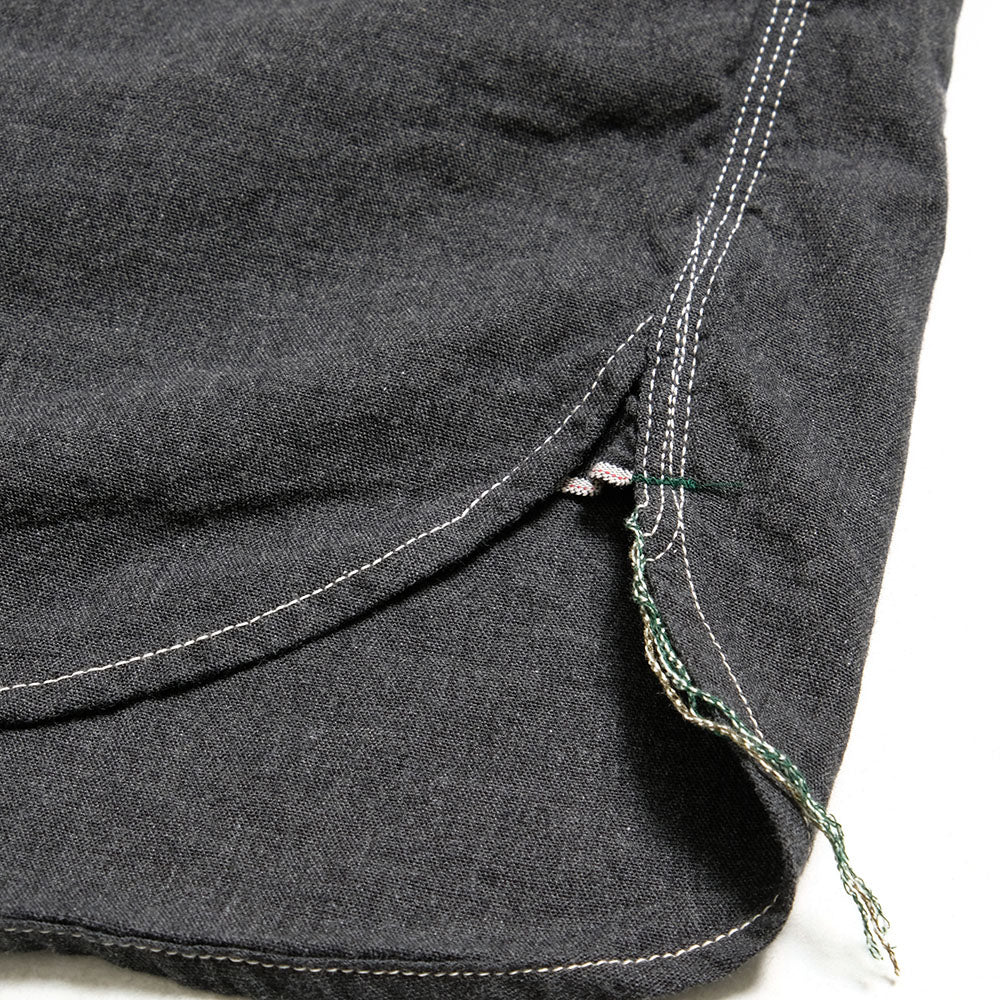 BURGUS PLUS - Solid-Color Chambray Work Shirt Wide Silhouette - Heather Gray - HBP-300CHBWD