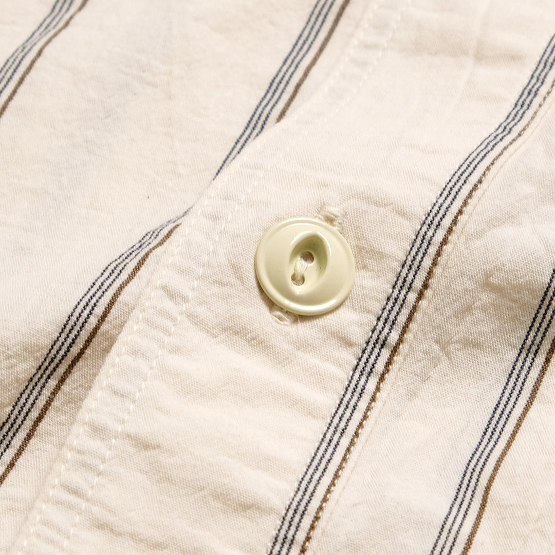 BURGUS PLUS - Stripe Chambray Work Shirt - Wide Silhouette - HBP-300CHWD-ST7