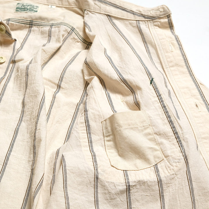 BURGUS PLUS - Stripe Chambray Work Shirt - Wide Silhouette - HBP-300CHWD-ST7