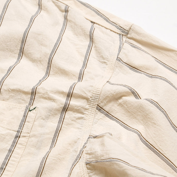BURGUS PLUS - Stripe Chambray Work Shirt - Wide Silhouette - HBP-300CHWD-ST7