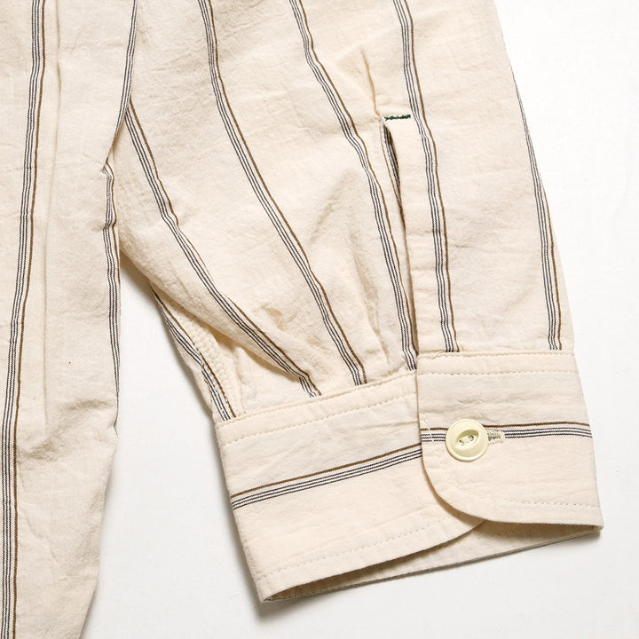 BURGUS PLUS - Stripe Chambray Work Shirt - Wide Silhouette - HBP-300CHWD-ST7