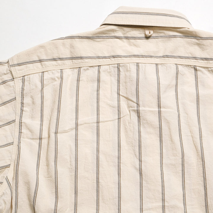 BURGUS PLUS - Stripe Chambray Work Shirt - Wide Silhouette - HBP-300CHWD-ST7