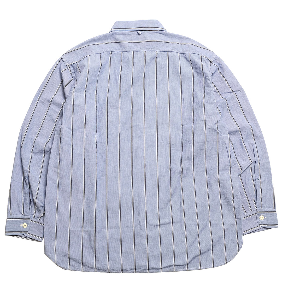 BURGUS PLUS - Stripe Chambray Work Shirt - Wide Silhouette - HBP-300CHWD-ST8