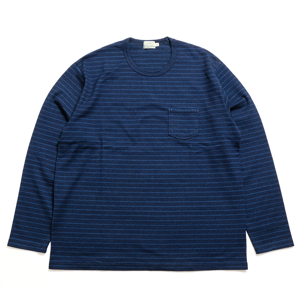 BURGUS PLUS - Indigo Long Sleeve T-Shirt - HBP-032