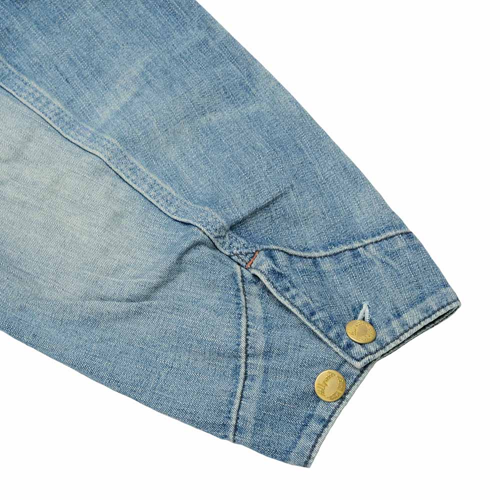 HOLLYWOOD RANCH MARKET - Light Denim Vintage Wash Short Coveralls Jacket - 1017906