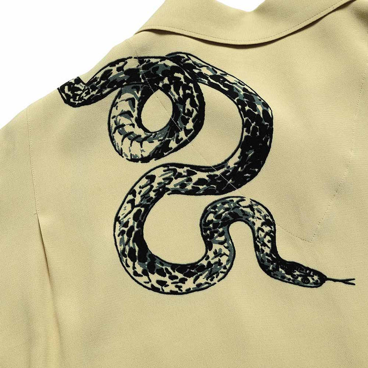 OLD JOE BRAND - ORIGINAL PRINTED OPEN COLLAR SHIRTS “Hebi” Long-sleeve - 251OJ-SH25