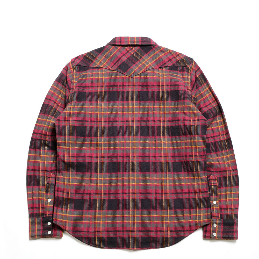 IRON HEART - UHF WESTERN SHIRT - PINK LINE PLAID - IHSH-403