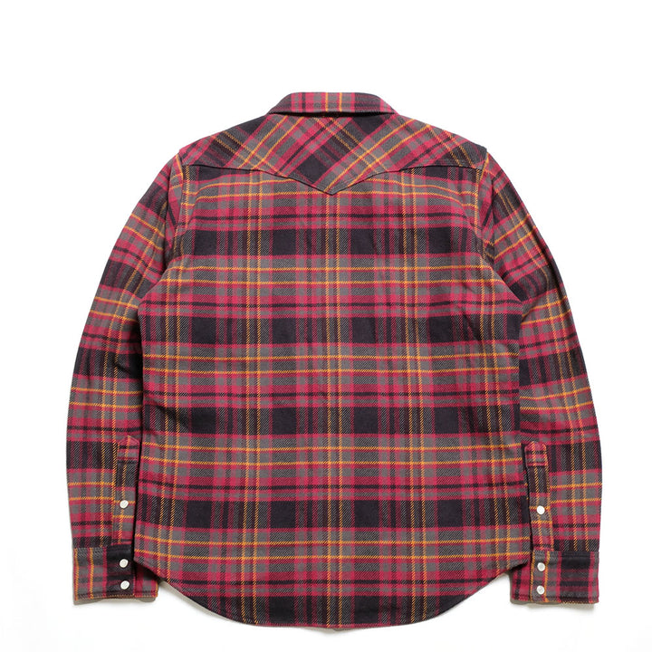 IRON HEART - UHF WESTERN SHIRT - PINK LINE PLAID - IHSH-403
