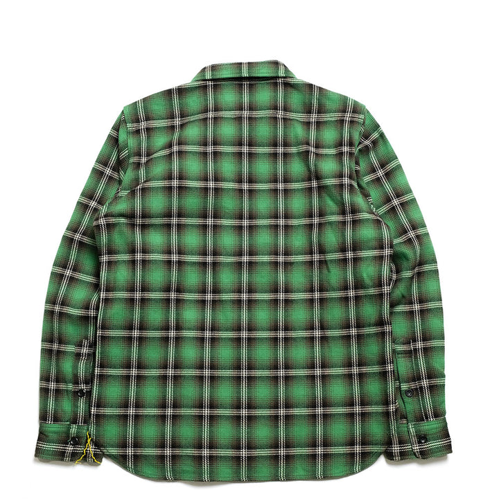 IRON HEART - UHF WORK SHIRT - GREEN PLAID - IHSH-406