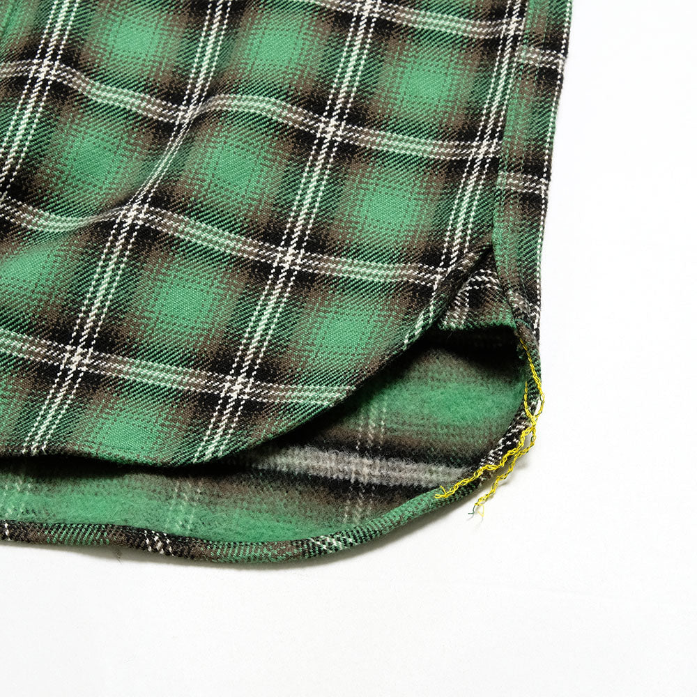 IRON HEART - UHF WORK SHIRT - GREEN PLAID - IHSH-406