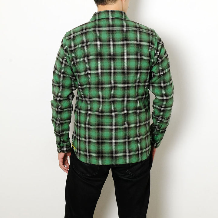 IRON HEART - UHF WORK SHIRT - GREEN PLAID - IHSH-406