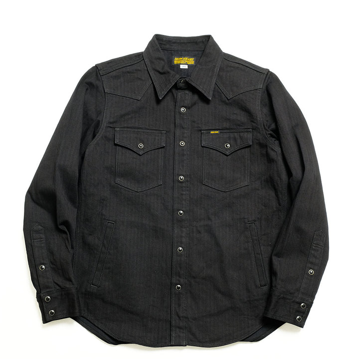 IRON HEART - HERRINGBONE C.P.O SHIRT - IHSH-410