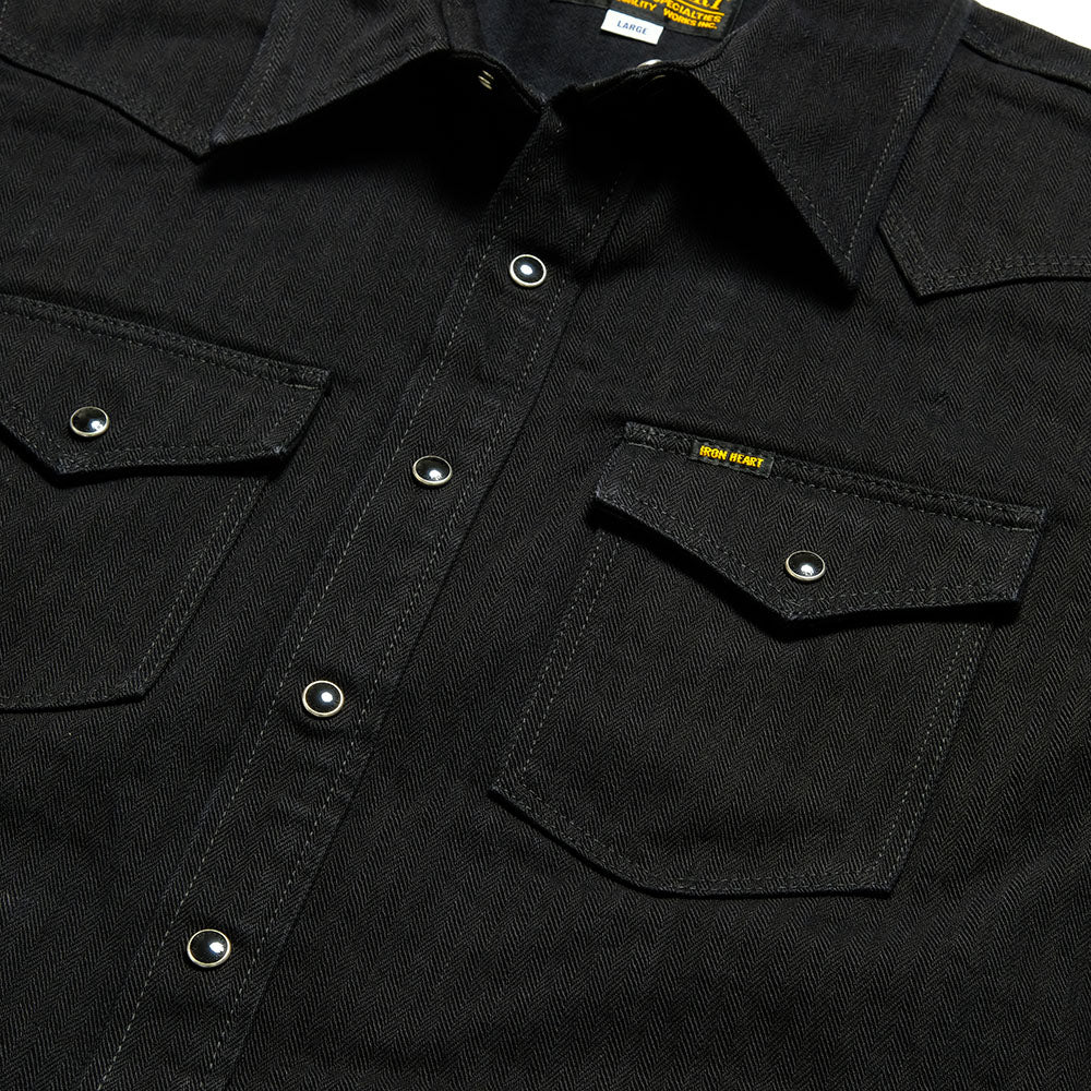 IRON HEART - HERRINGBONE C.P.O SHIRT - IHSH-410