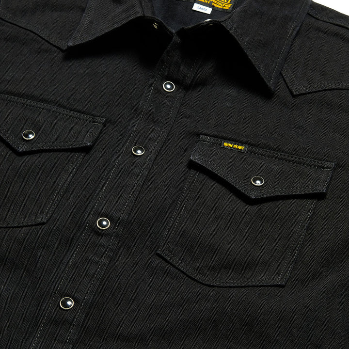 IRON HEART - HERRINGBONE C.P.O SHIRT - IHSH-410