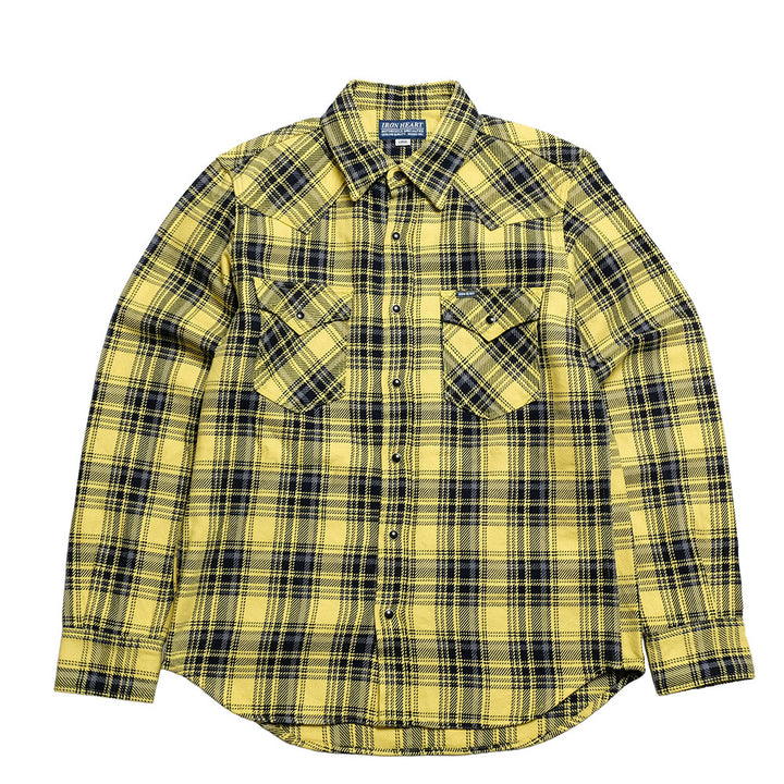 IRON HEART - INDIGO PLAID WESTERN SHIRT - IHSH-411