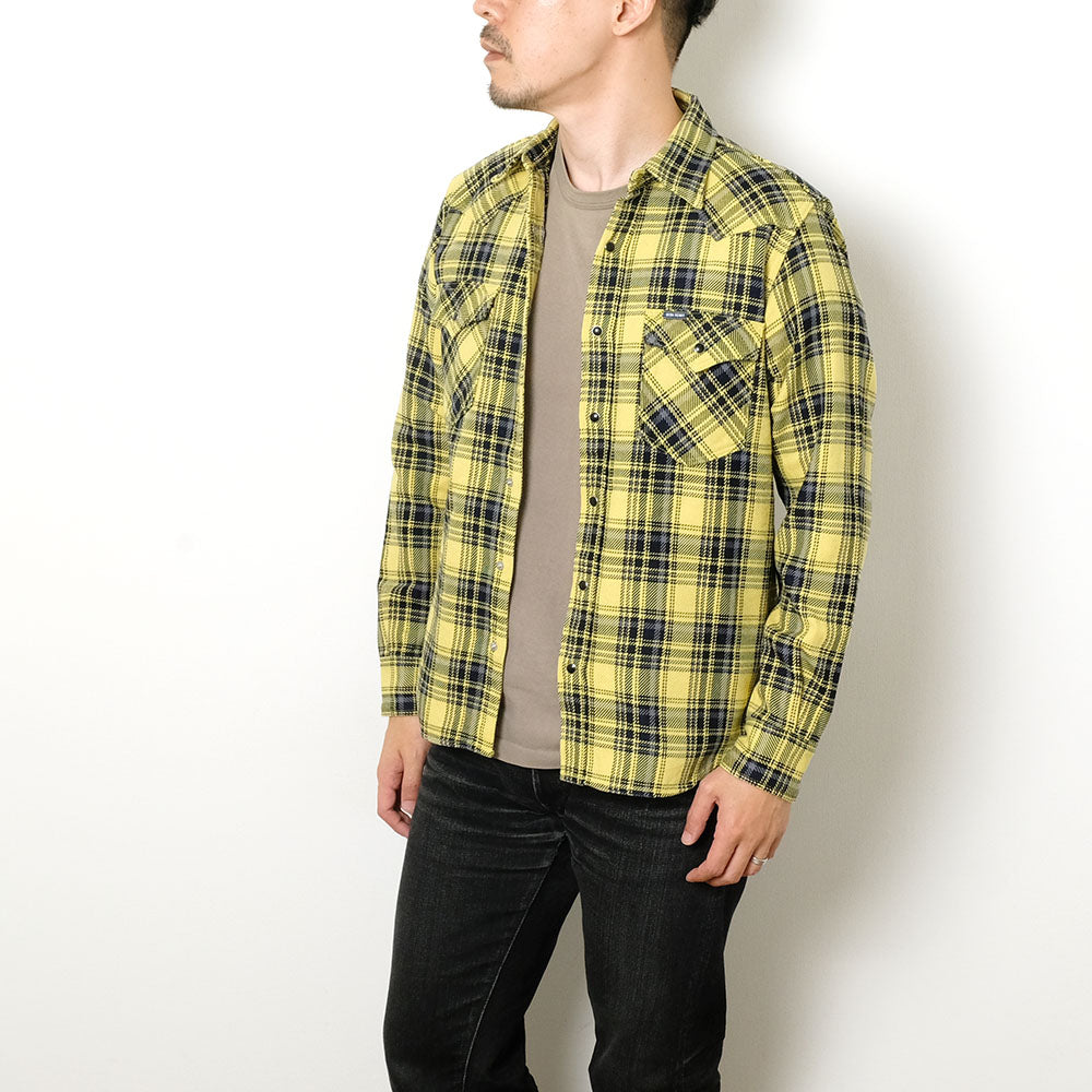 IRON HEART - INDIGO PLAID WESTERN SHIRT - IHSH-411