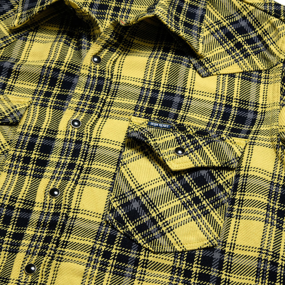 IRON HEART - INDIGO PLAID WESTERN SHIRT - IHSH-411