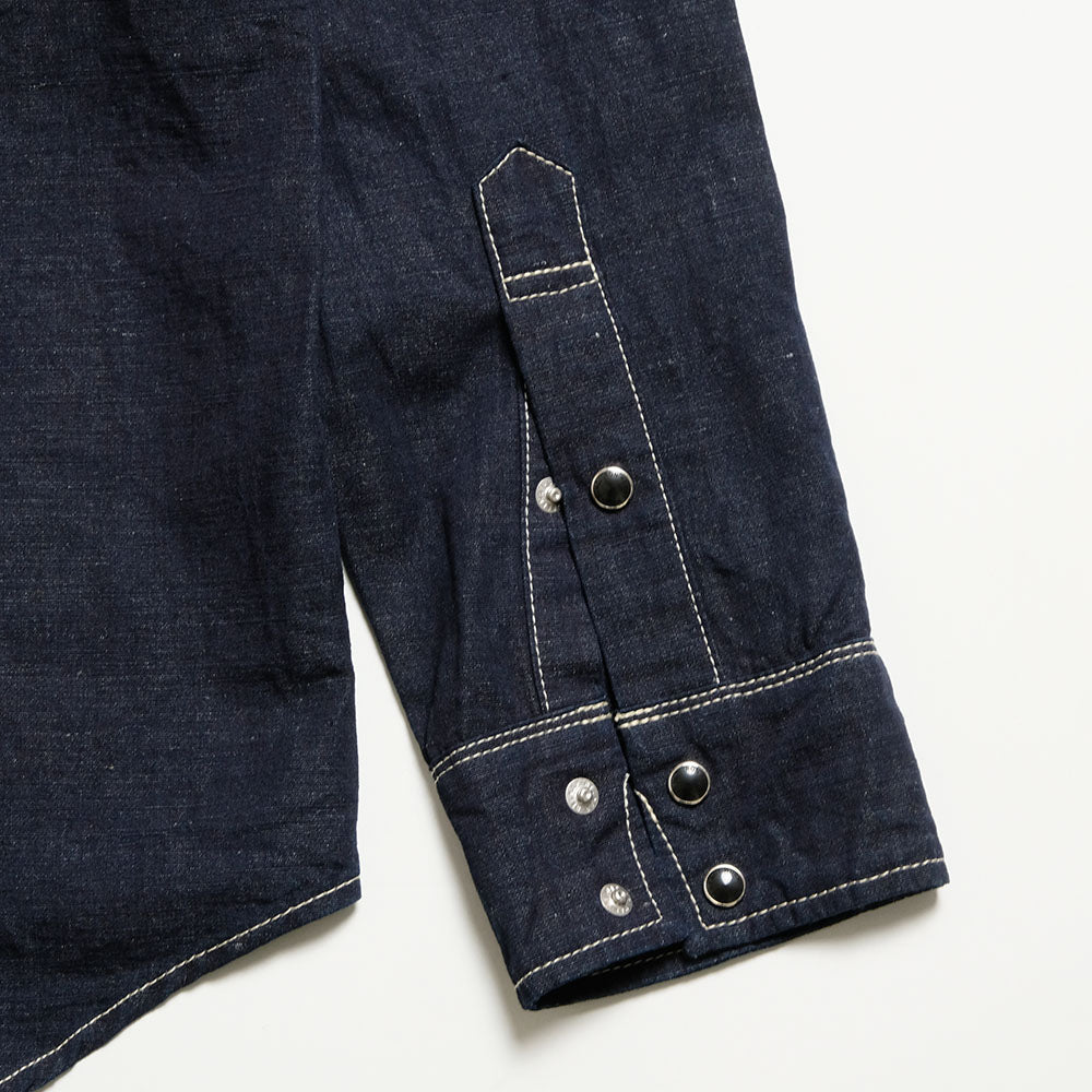IRON HEART - COTTON LINEN CHAMBRAY WESTERN SHIRT - IHSH-444