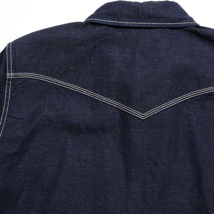 IRON HEART - COTTON LINEN CHAMBRAY WESTERN SHIRT - IHSH-444