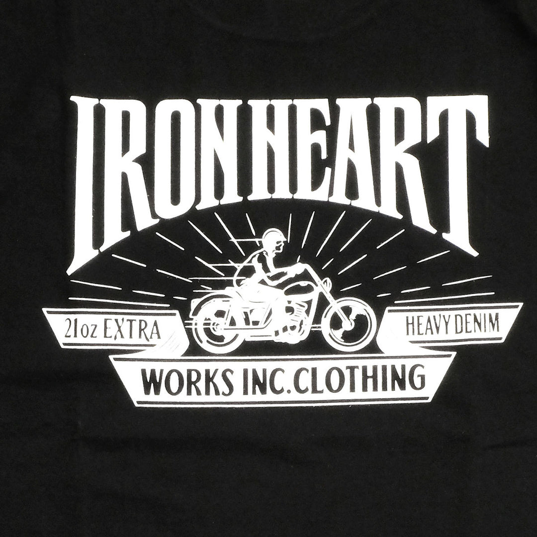 IRON HEART - 7.5oz HEAVY BODY PRINT T-SHIRT - Riding Pattern - IHT-2601