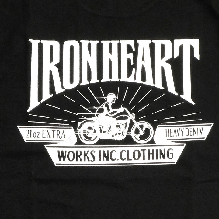 IRON HEART - 7.5oz HEAVY BODY PRINT T-SHIRT - Riding Pattern - IHT-2601