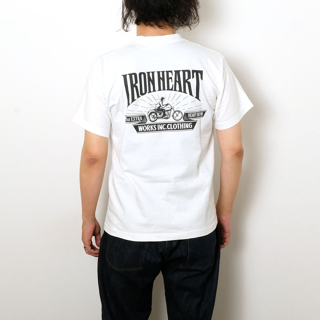 IRON HEART - 7.5oz HEAVY BODY PRINT T-SHIRT - Riding Pattern - IHT-2601