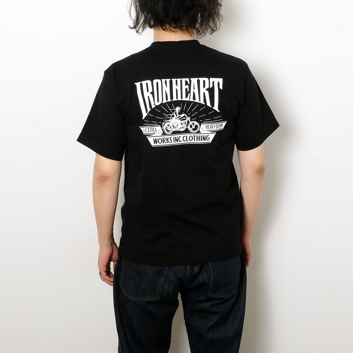 IRON HEART - 7.5oz HEAVY BODY PRINT T-SHIRT - Riding Pattern - IHT