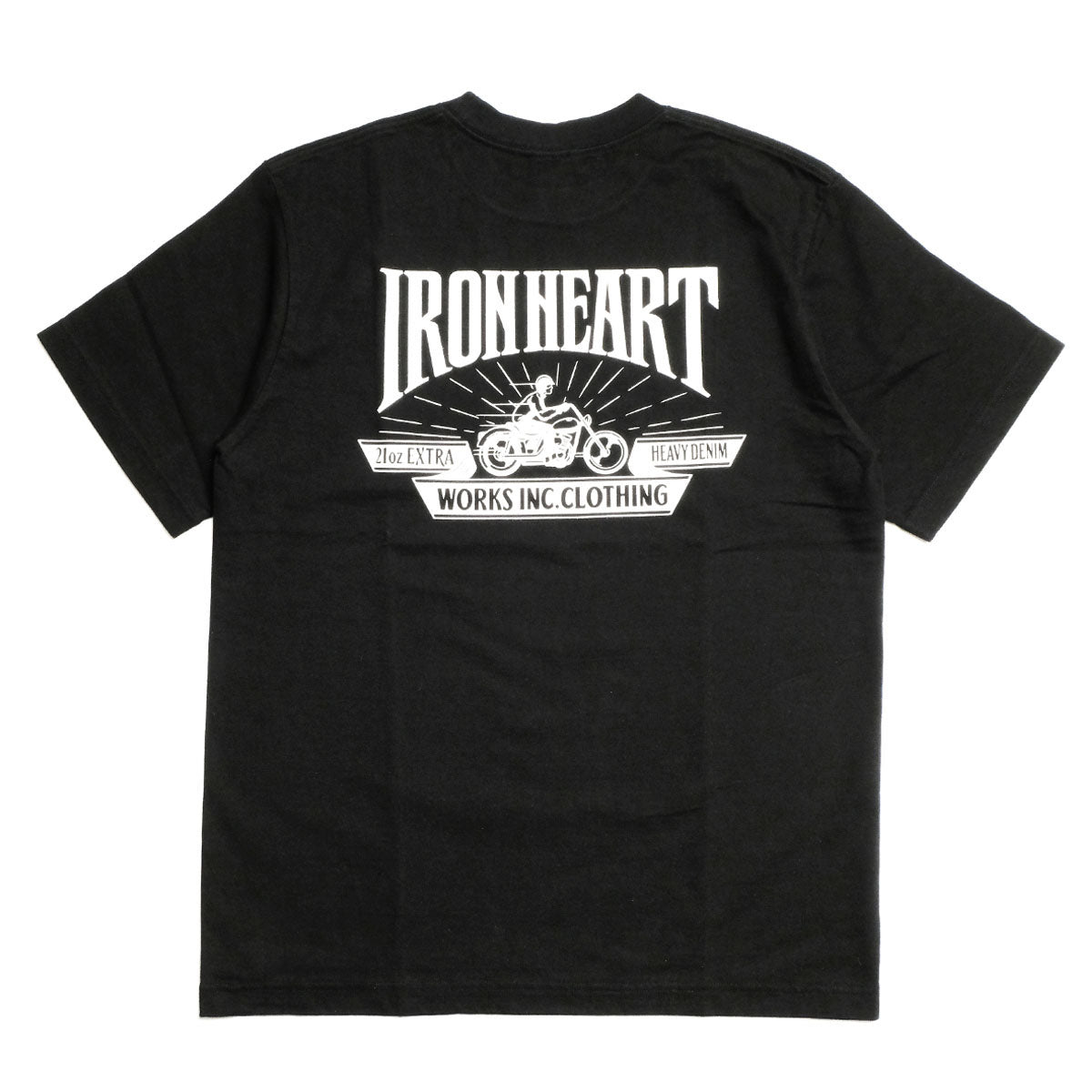 IRON HEART - 7.5oz HEAVY BODY PRINT T-SHIRT - Riding Pattern - IHT