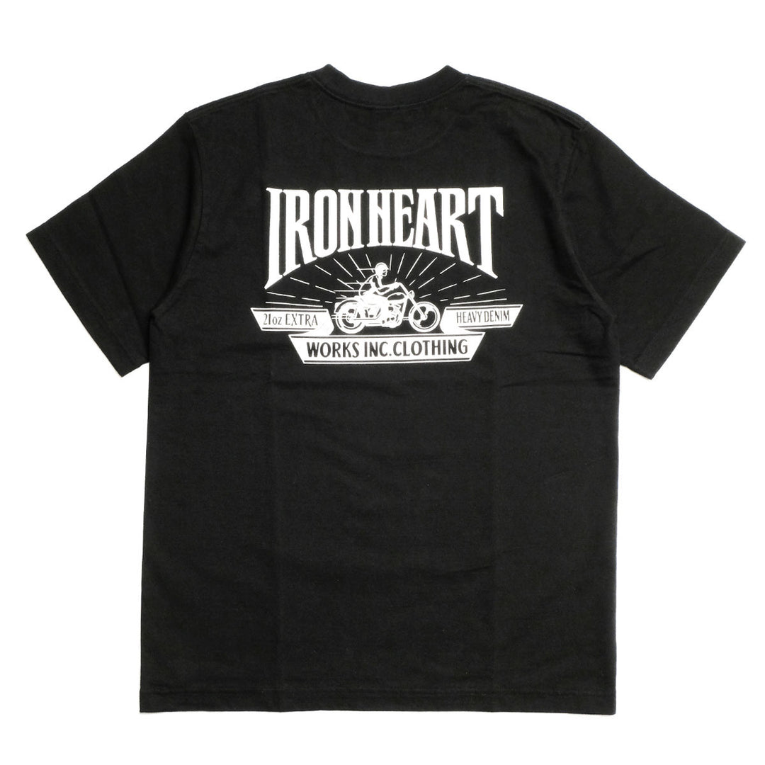 IRON HEART - 7.5oz HEAVY BODY PRINT T-SHIRT - Riding Pattern - IHT-2601