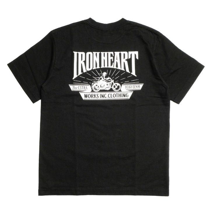 IRON HEART - 7.5oz HEAVY BODY PRINT T-SHIRT - Riding Pattern - IHT-2601