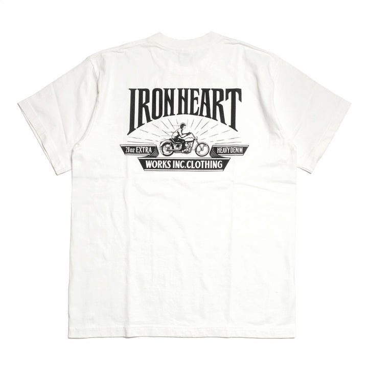 IRON HEART - 7.5oz HEAVY BODY PRINT T-SHIRT - Riding Pattern - IHT-2601