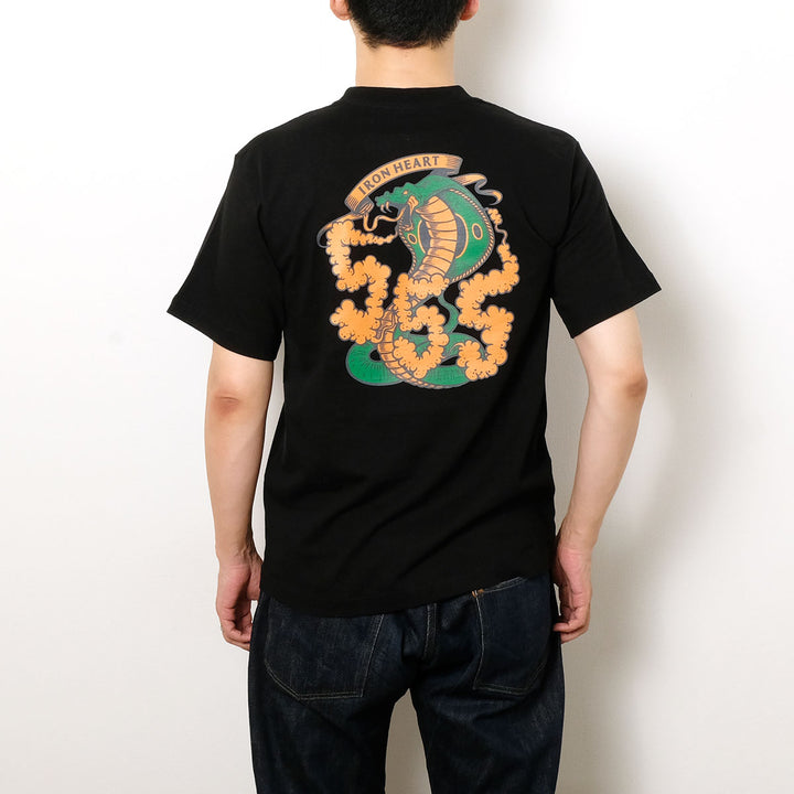 IRON HEART - 7.5oz HEAVY BODY PRINT T-SHIRT - 555 Pattern - IHT-555