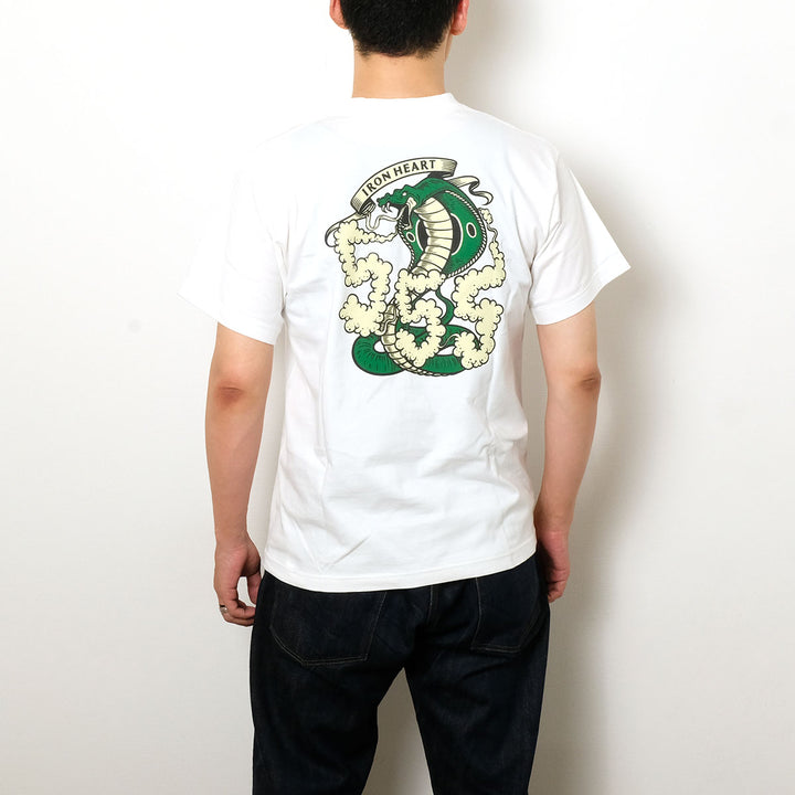 IRON HEART - 7.5oz HEAVY BODY PRINT T-SHIRT - 555 Pattern - IHT-555