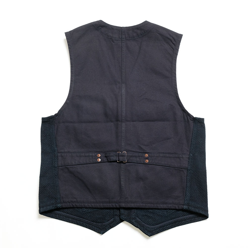 IRON HEART - 14oz INDIGO DOBBY WORK VEST - IHV-50