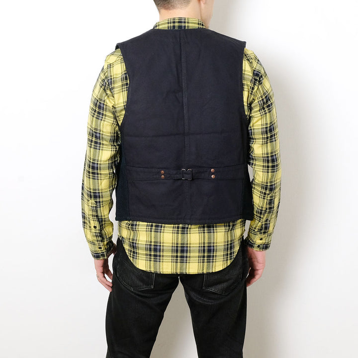 IRON HEART - 14oz INDIGO DOBBY WORK VEST - IHV-50