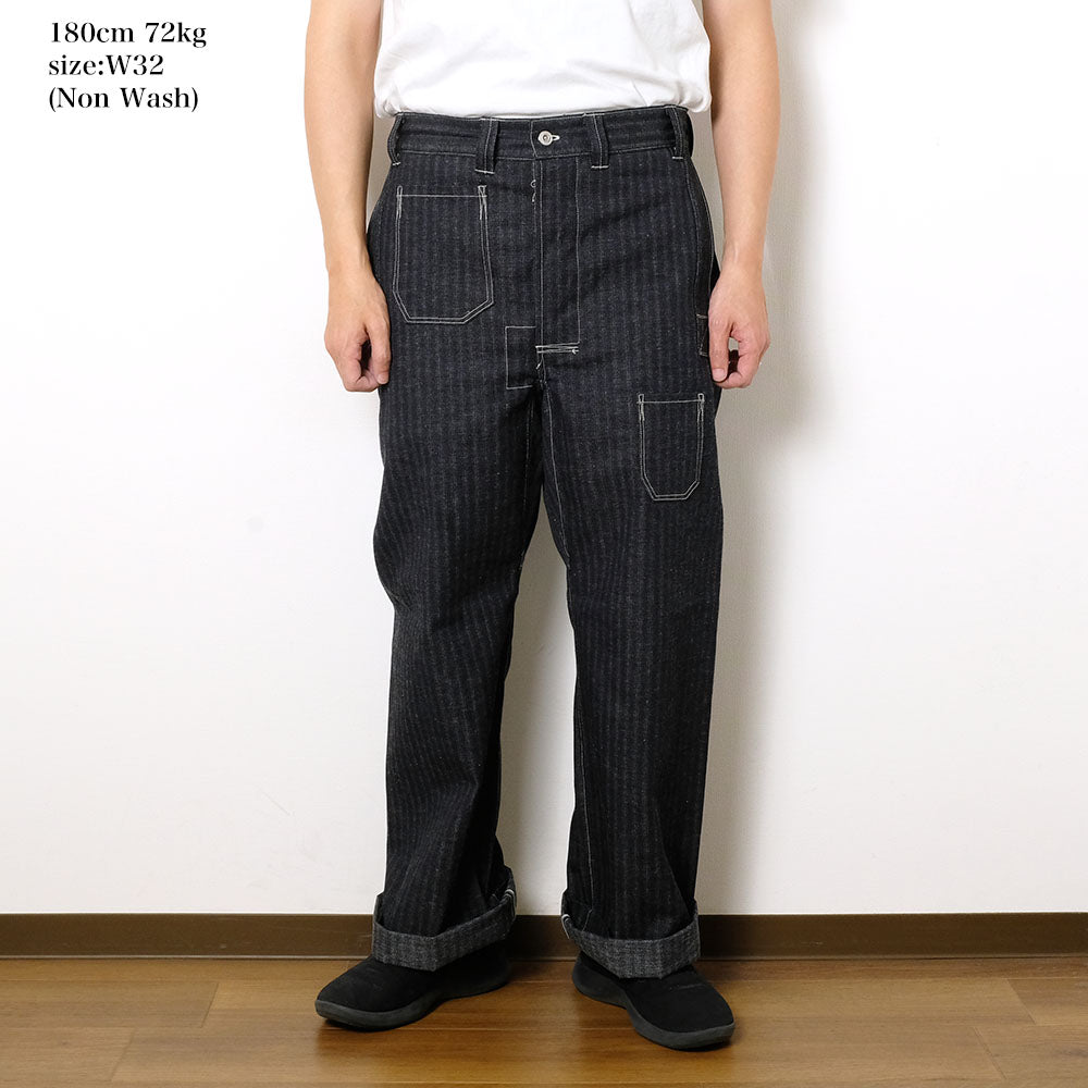 John Gluckow - Lot. JG-01 - 1910s Netmaker's Trousers - Stripe Denim - JG-01S
