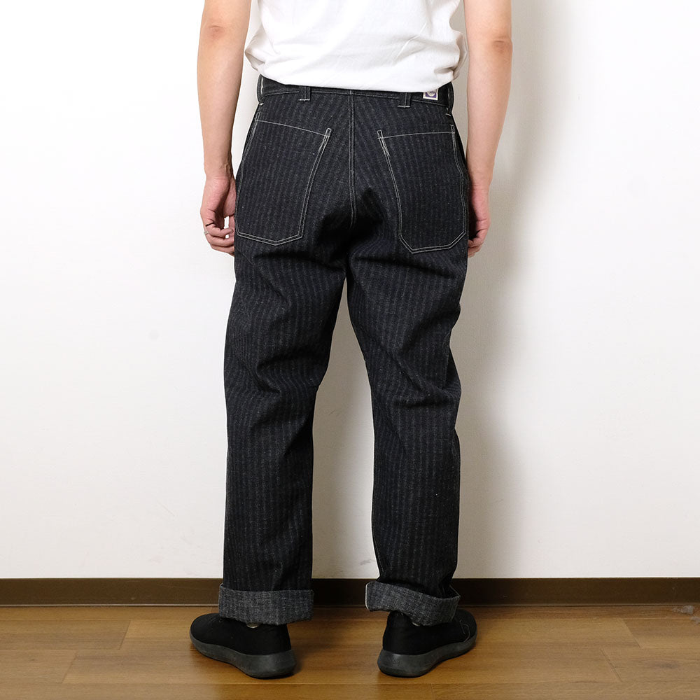 John Gluckow - Lot. JG-01 - 1910s Netmaker's Trousers - Stripe Denim - JG-01S