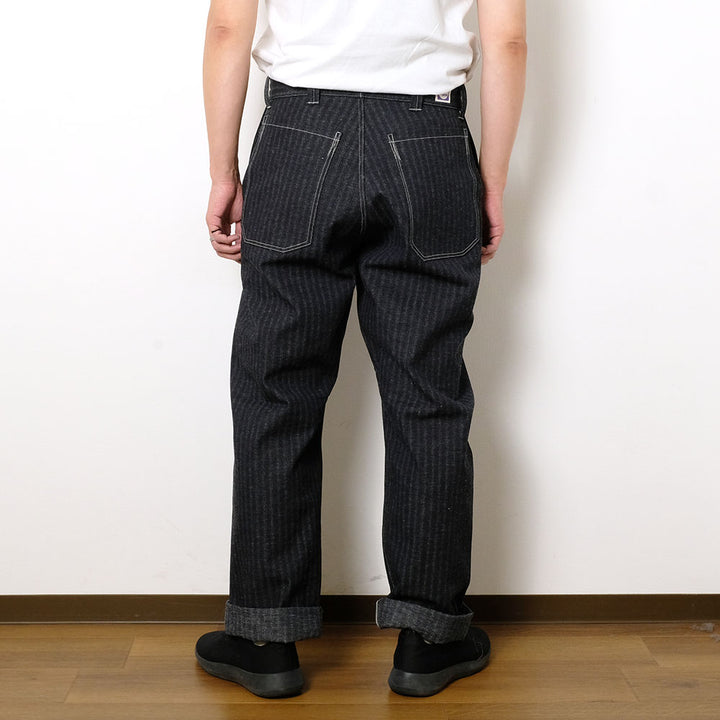 John Gluckow - Lot. JG-01 - 1910s Netmaker's Trousers - Stripe Denim - JG-01S