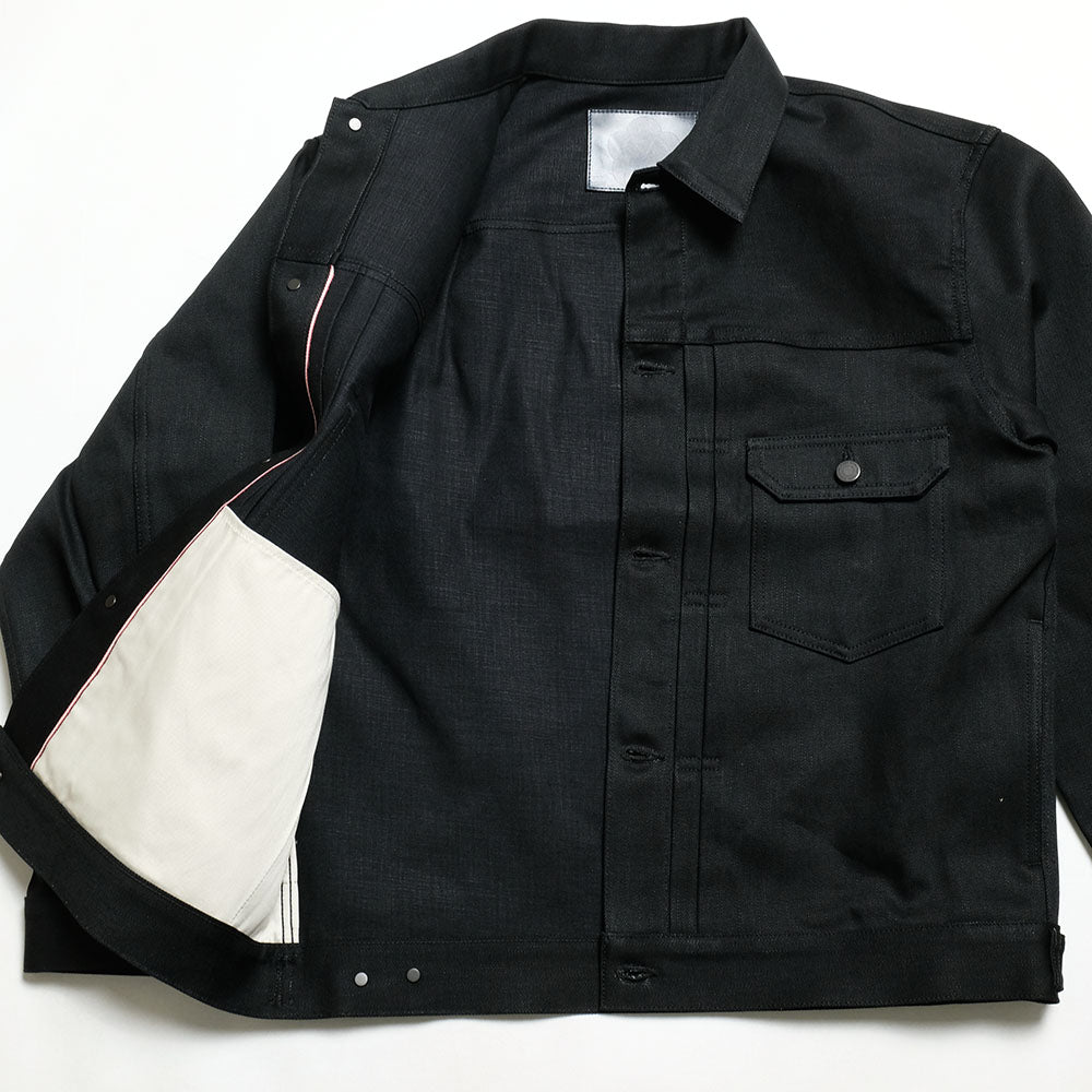 MOMOTARO JEANS - #002 STANDARD DENIM JACKET 14.7oz BLACK - MMGJ1002