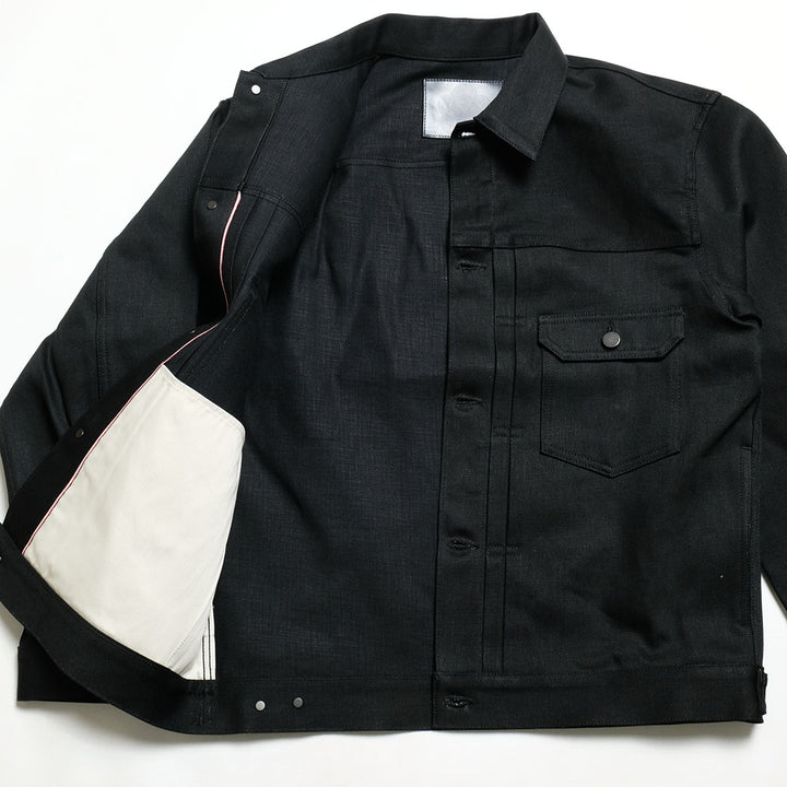 MOMOTARO JEANS - #002 STANDARD DENIM JACKET 14.7oz BLACK - MMGJ1002