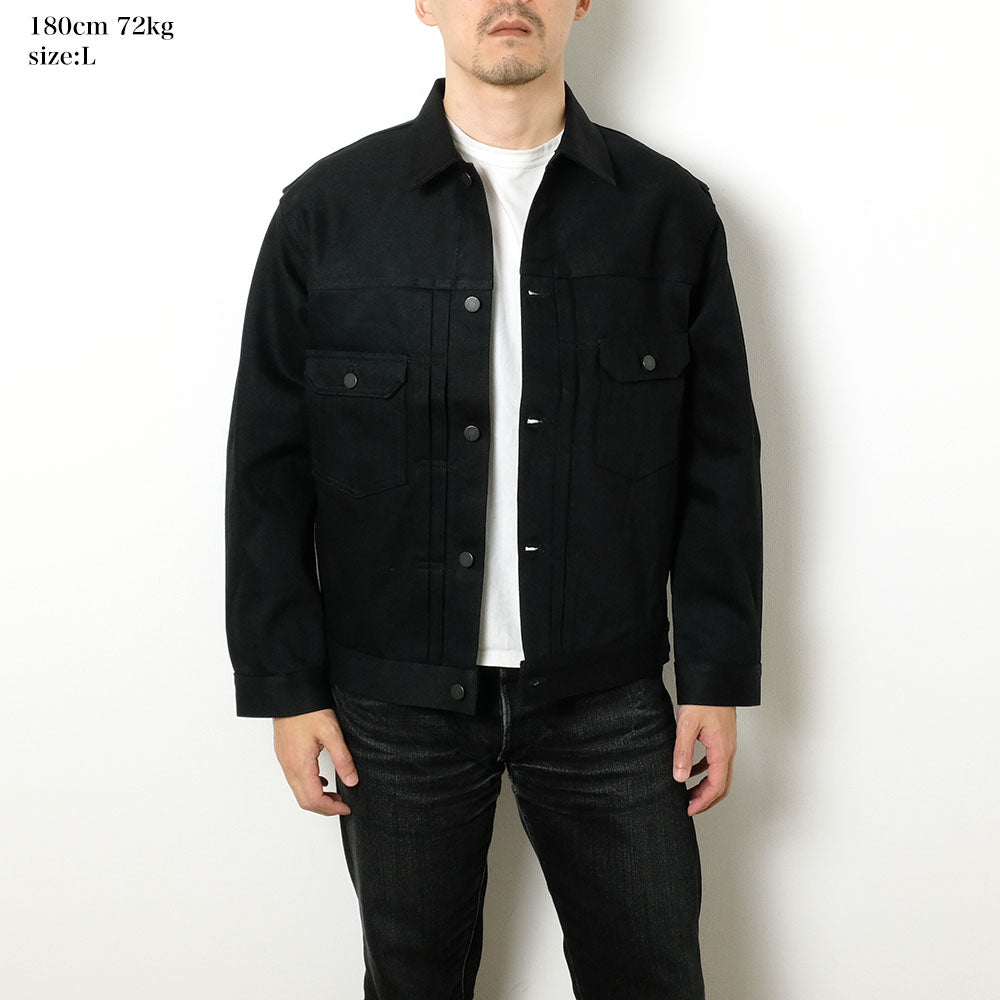 MOMOTARO JEANS - #002 STANDARD DENIM JACKET 14.7oz BLACK - MMGJ1002