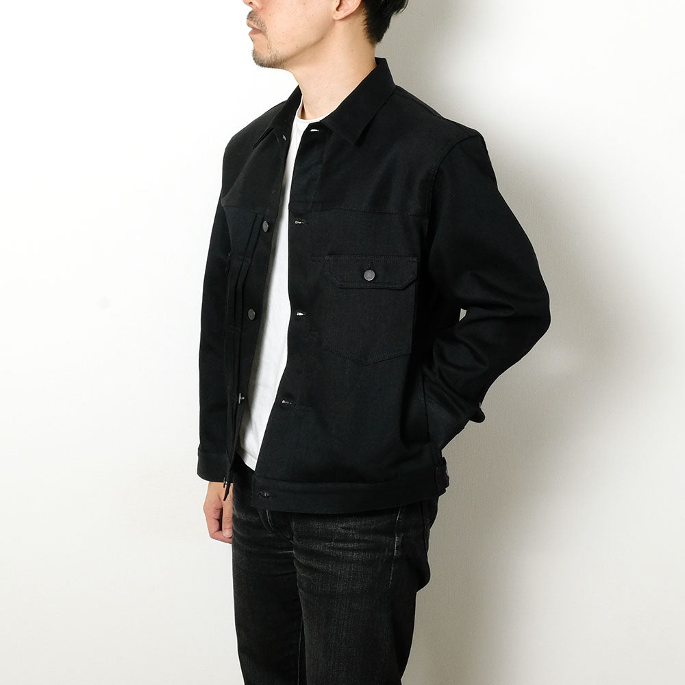 MOMOTARO JEANS - #002 STANDARD DENIM JACKET 14.7oz BLACK - MMGJ1002