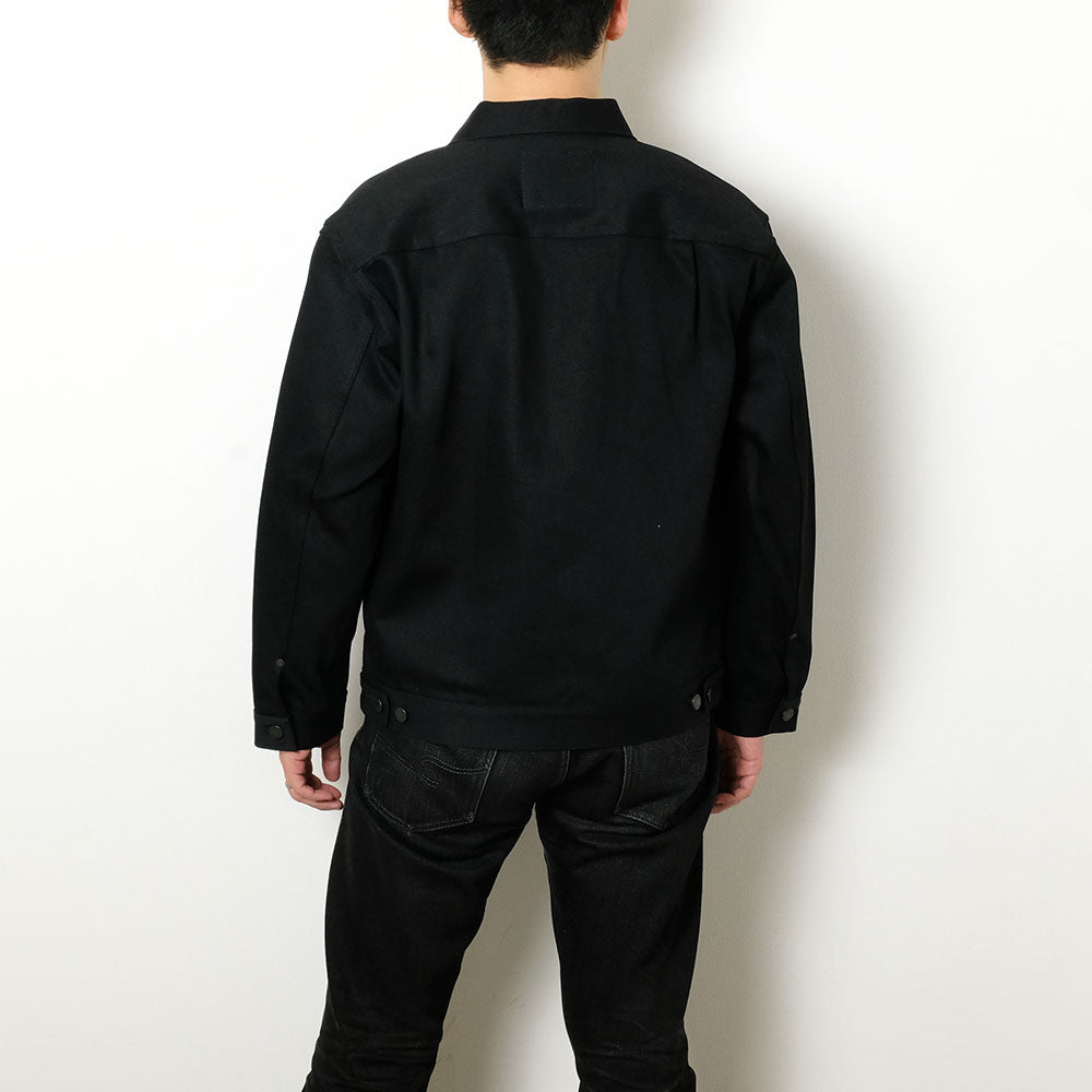MOMOTARO JEANS - #002 STANDARD DENIM JACKET 14.7oz BLACK - MMGJ1002