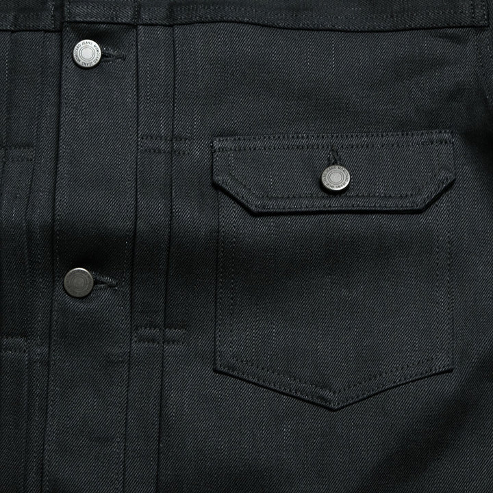 MOMOTARO JEANS - #002 STANDARD DENIM JACKET 14.7oz BLACK - MMGJ1002