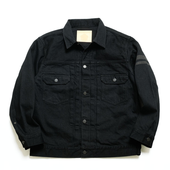 MOMOTARO JEANS - #002 CLASSIC DENIM JACKET 15.7oz BLACK -MMGJ1102