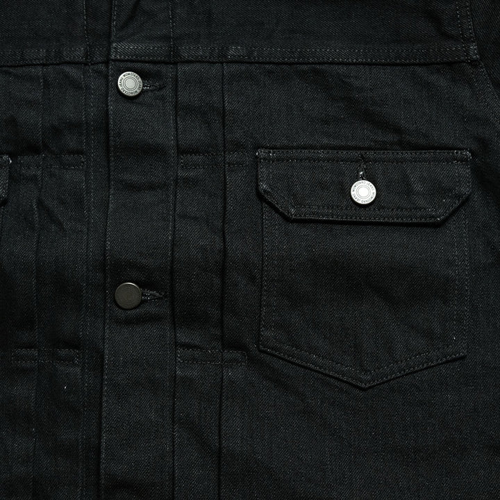 MOMOTARO JEANS - #002 CLASSIC DENIM JACKET 15.7oz BLACK -MMGJ1102