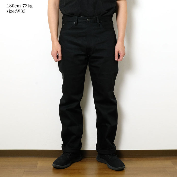 MOMOTARO JEANS - #100 STANDARD STRAIGHT 14.7oz BLACK - Zip-Fly - MMJZ1100